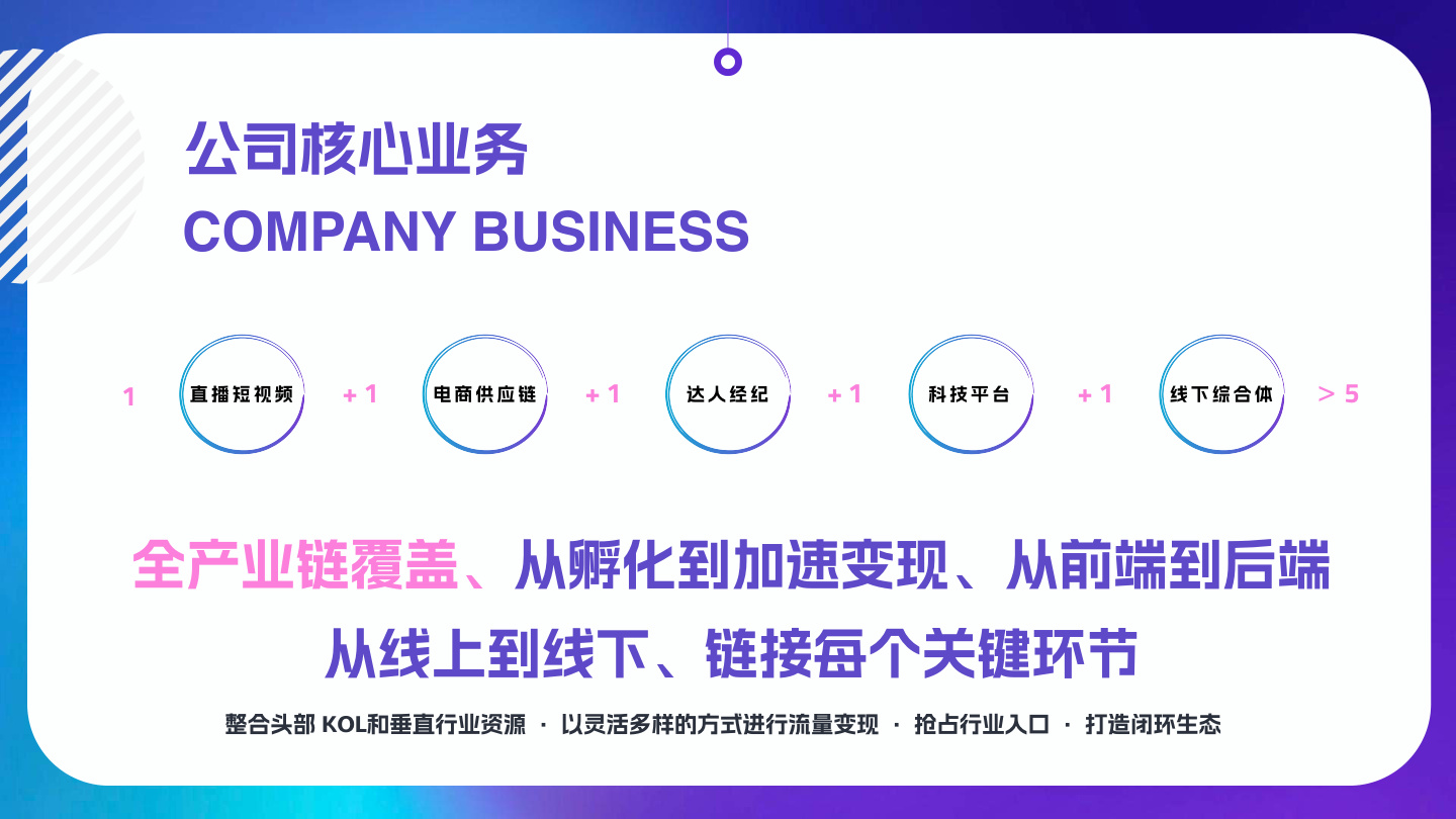 五大核心业务矩阵